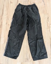 Vintage Nike Track Pant Men XL Y2K Silver Tag Baggy Nylon Sweatpants Black