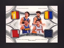 Strawther Murray Westbrook Porter 2024-25 Flawless Quad Patches /25 #QP-DEN