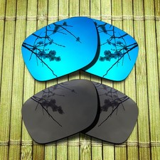 Black Blue Replacement Lens for-Oakley Holbrook Metal OO4123