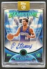 2025-26 Topps Three Peja Stojakovic Game Time Graphs Auto Platinum #1/1 Kings