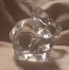 Vintage Goebel Solid Lead Crystal Baby Elephant Calf — photo 8