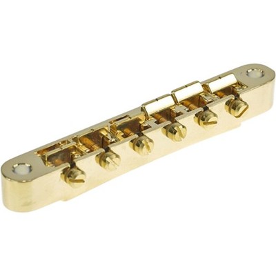 Faber ABRH-GG ABRH Bridge, For Gibson  ABR-1, Gloss Gold, Brass saddles gold