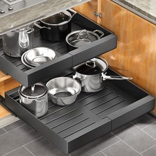 Pull out Cabinet Organizer, Expandable 12"-20" Heavy Duty Slide out Drawer F...