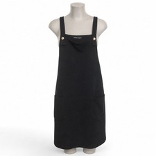 SHEIN Black Sleeveless Pinafore Dress Size L