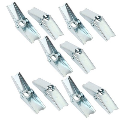 10pcs M10 Dia Female Thread Spring Loaded Hollow Wall Toggle Wing Nut New