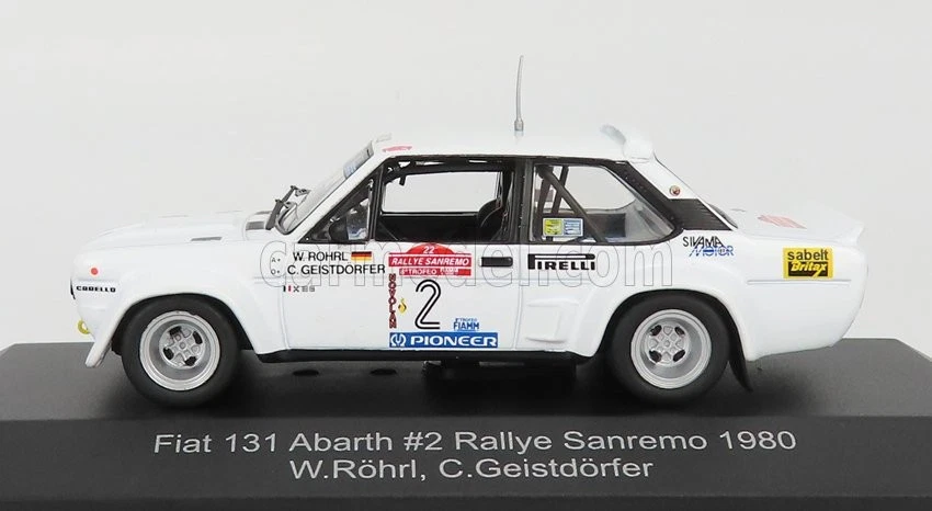 MODELLINO AUTO STATICO CMR FIAT 131 ABARTH RALLY SANREMO 1980 ROHRL SCALA 1/43 - Immagine 3 di 4