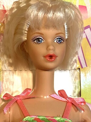 1998 Birthday Party Barbie Steffi / PJ Face Mold w Long Hair-blows