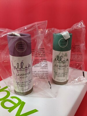 Lot Of 2 - Ellia Essential Oil Roll-On Lavender/ Eucalyptus .34 fl oz Each