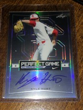 KYLE HURT 2016 Leaf PERFECT GAME SILVER REFRACTOR Autograph MIAMI MARLINS USC