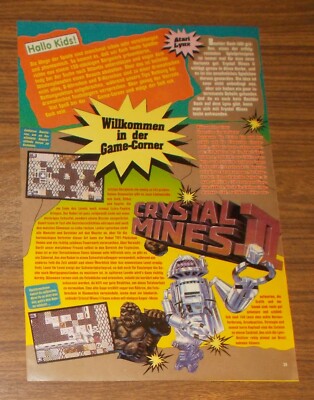 Seltene Werbung | Review Atari Lynx CRYSTAL MINES II 1992
