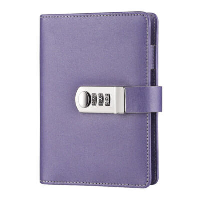 A6 Girls Glitter Diaries Notebook PU Leather With Code Lock Secret