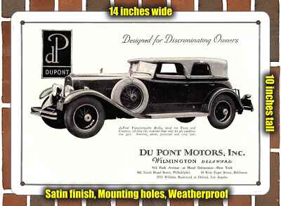 Metal Sign - 1929 Du Pont Transportable Berlin Phaeton - 10x14 inches