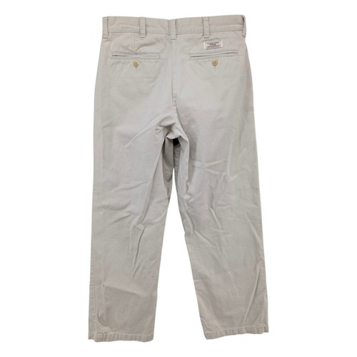 Polo Ralph Lauren Chino Pants Boys Beige Khaki Pleated Cotton Straight Leg Sz 12 - Picture 2 of 11