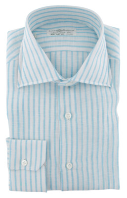 LUIGI BORRELLI LUXURY VINTAGE ストレッチシャツ M LUIGI BORRELLI LUXURY VINTAGE ストレッチシャツ M