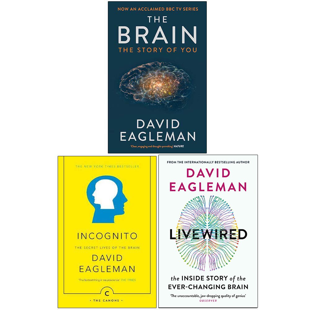 David Eagleman 3 Books Collection Set Brain Story of You, Incognito, Livewired