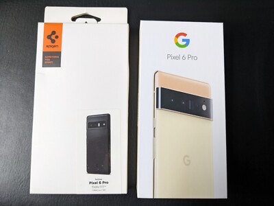Google Pixel 6 Pro 128GB Sorta Sunny Unlocked with Spigen Thin Fit Case