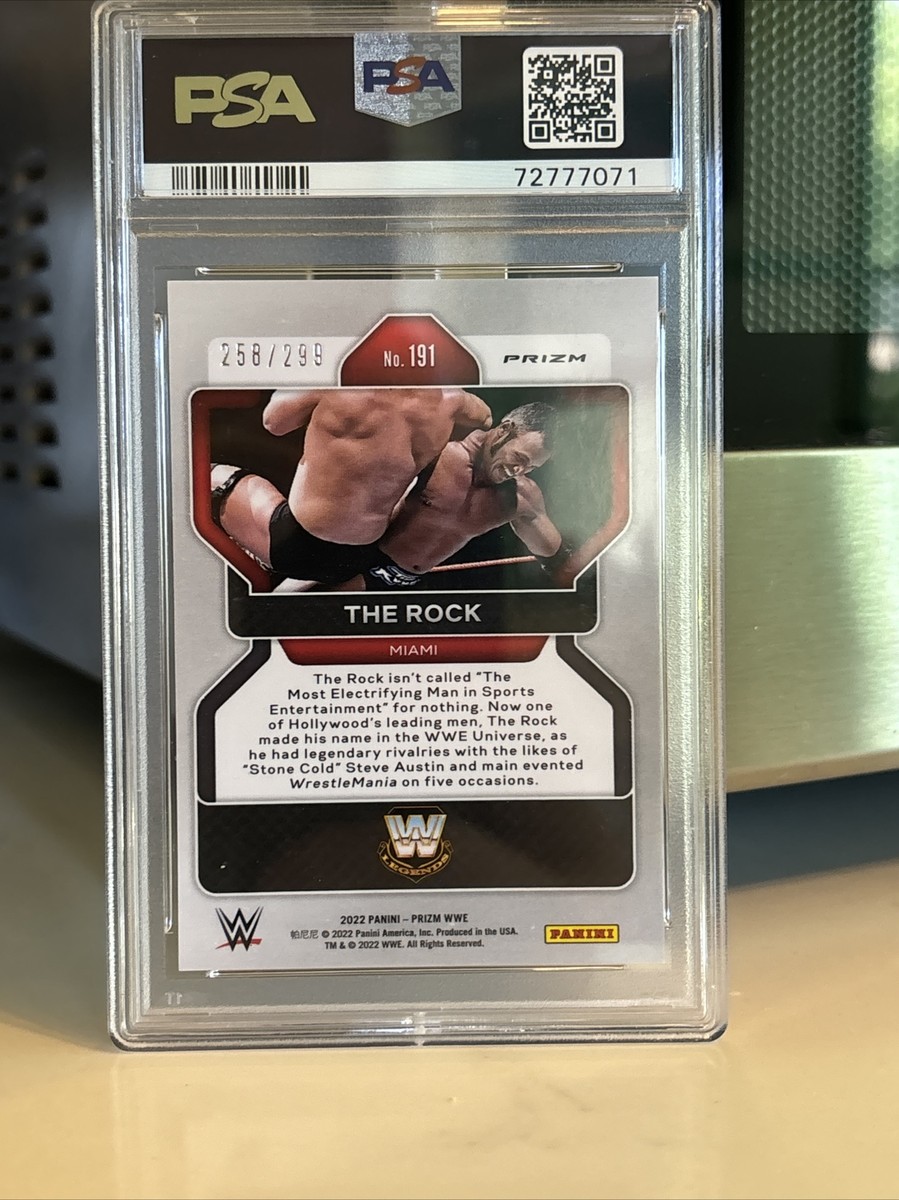 🔥2022 Panini Prizm WWE Red #191 The Rock Dwayne Johnson