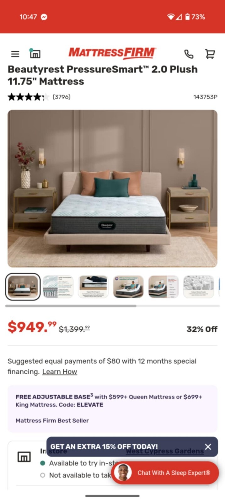 Beautyrest Pressuresmart Full Bed And Mattress
