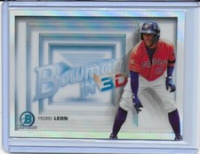 2022 Bowman Chrome Pedro Leon Bowman In 3D Insert #B3D-18  Houston Astros