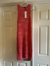Zara Red Ribbed Open Back Midi Dress Size M Women