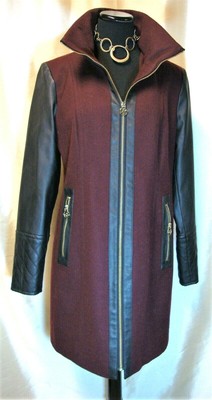 michael kors burgundy leather jacket