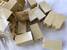 LEGO-NEW- 30145-TAN-BRICK 2 X 2 X 3-5 PIECES