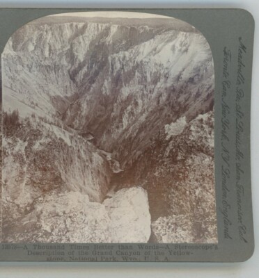 Better than Words Stereoscope's Description Grand Canyon Yellowstone Stereoview