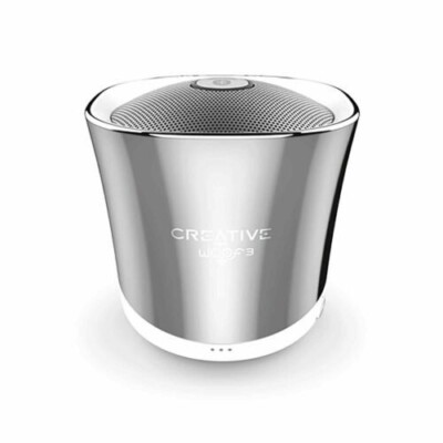 BRAND NEW! CREATIVE WOOF PORTABLE BLUETOOTH WIRELESS SPEAKER SILVER 