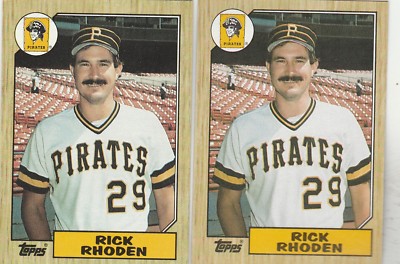 FREE SHIPPING-MINT-1987 Topps Rick Rhoden Pittsburgh Pirates 365-2 CARDS