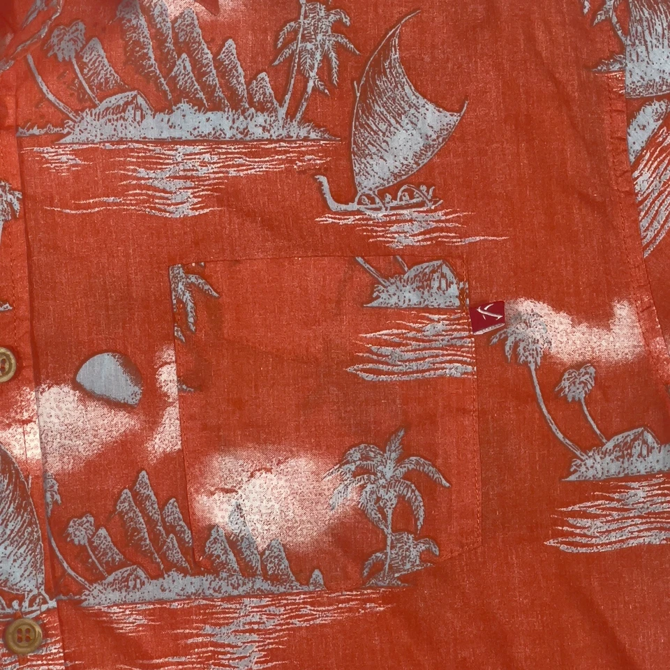 Camisa hawaiana Lost at Sea abotonada informal para hombre talla L palmeras. Foto 4 de 4