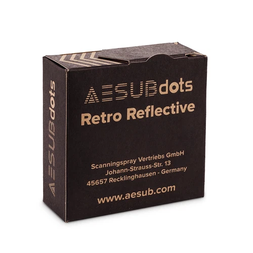 AESUBdots retro permanent 3mm (3.000 Punkte) - retro reflective reference marker
