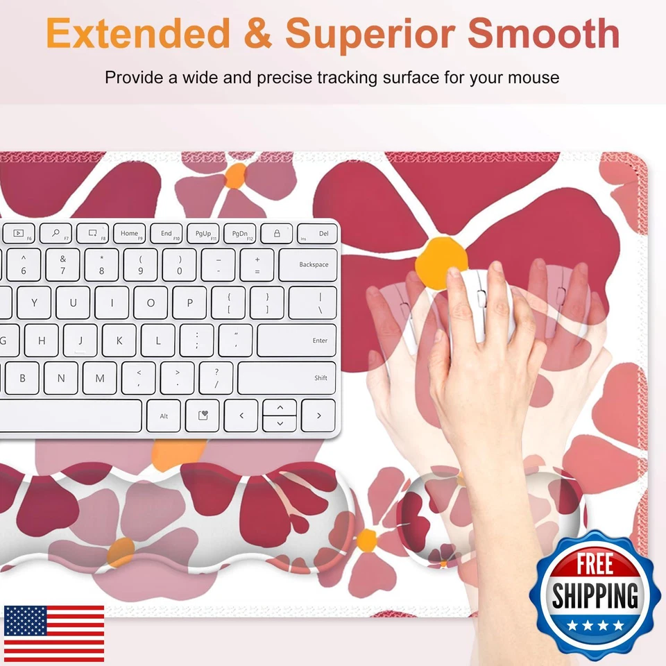 NXZGO Desk Mat Gaming Mouse Pad, Cute Desk Matt Keyboard Wrist Rest for Deskt - Image 4 of 4