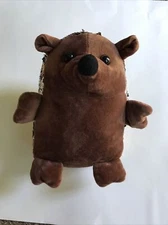 Brown Happy The Hedge Hog Weighted Plush Sequins Creativity For Kids