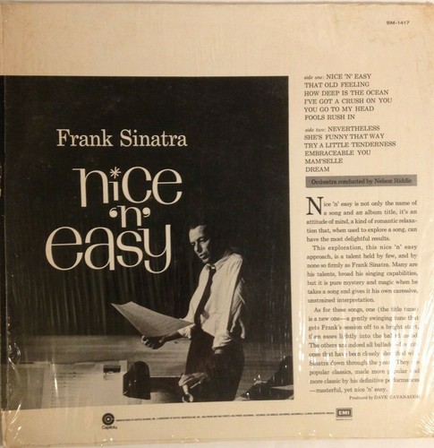 Frank Sinatra Nice 'N' Easy vinyl LP 1975 reissue Capitol Ex+ open shrink Jazz - Imagen 2 de 10