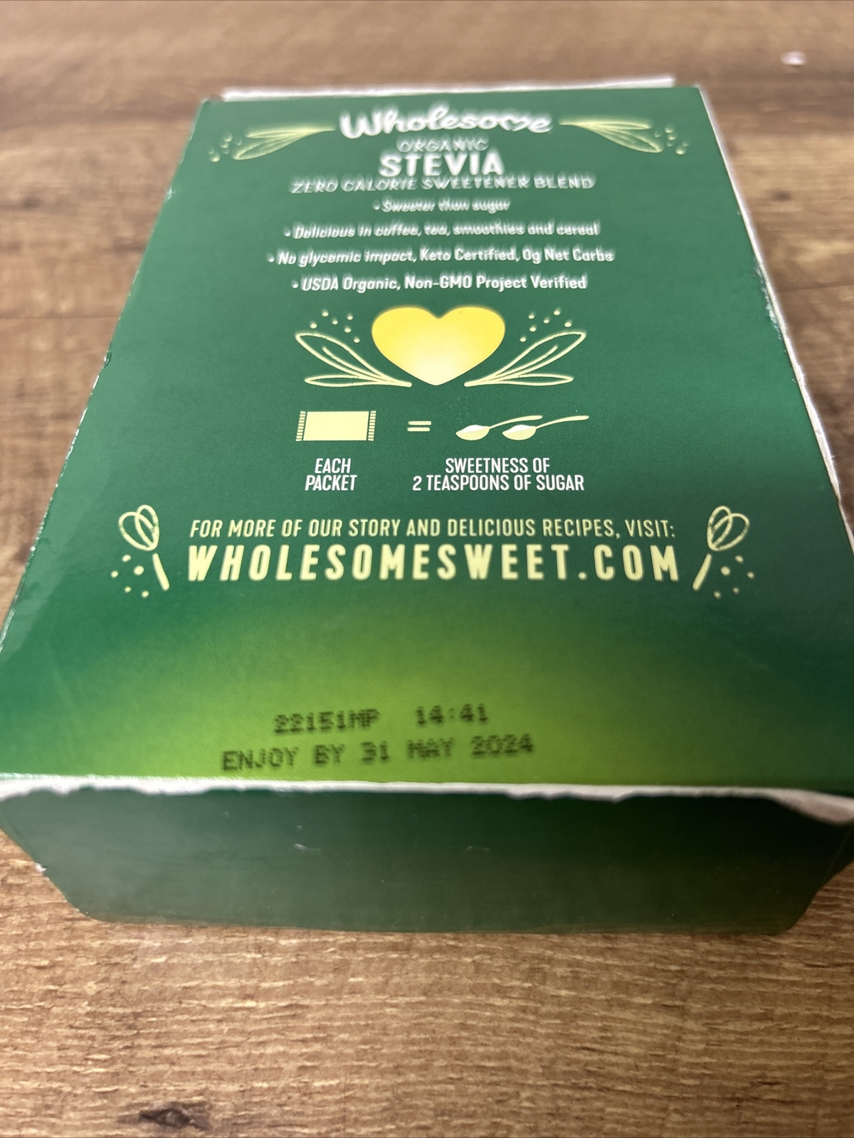 Wholesome Sweeteners Organic Stevia 75 Pkts FREE SHIPPING (V6)