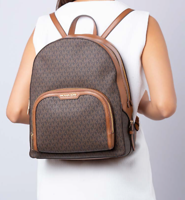 Michael Kors Jaycee Large Backpack In Brown NEW | eBay display picture 1