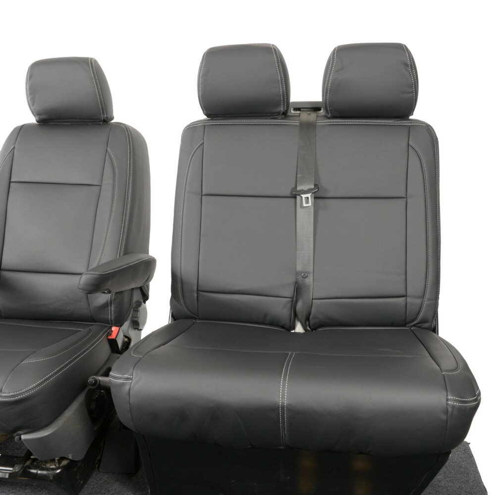 FITS VW TRANSPORTER T6/T6.1 CARAVELLE FRONT SEAT COVERS LEATHERETTE