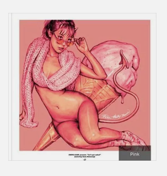 Rockin Jelly Bean Kana Momonogi pink silkscreen poster 450x400mm erotic art Japan