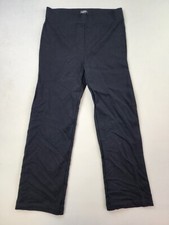 Loft Pants Women Small Black Wide Leg Leggings Pull On Athleisure Stretch