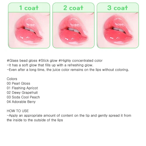 COLORGRAM Fruity Glass Tint 2.8g 10 Colors K-Beauty - Picture 7 of 18