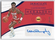 2018-19 Immaculate Heralded Signatures Blue HS-CMY Calvin Murphy Auto 45/49