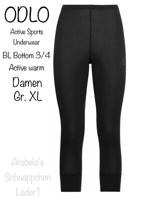 ODLO Sports Underwear Active Fitted BL Bottom 3/4 warm Damen Gr. XL schwarz