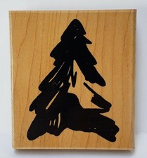 JRL Design Co S266 Greeting Tree Rubber Stamp Wood Mounted