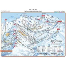 Wipeout The 3 Valleys Piste Map Microfibre Goggle Cloth and Resort Map