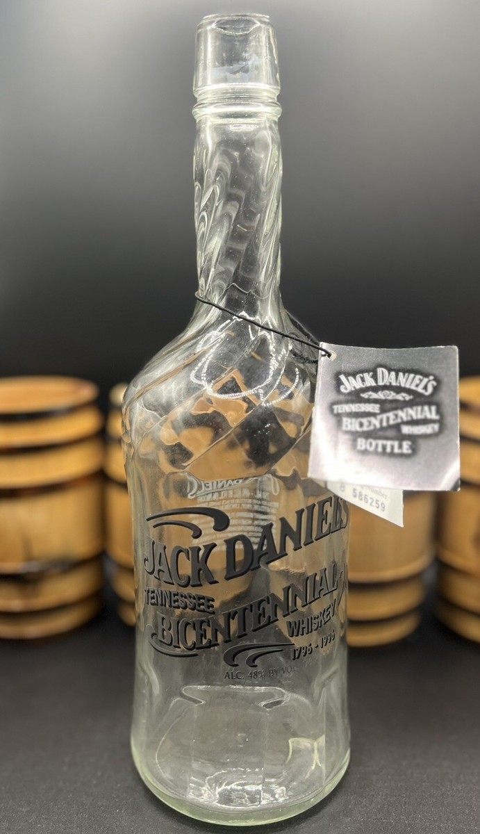 Jack Daniels Empty Swirl Neck Bicentennial 96 Proof Decanter