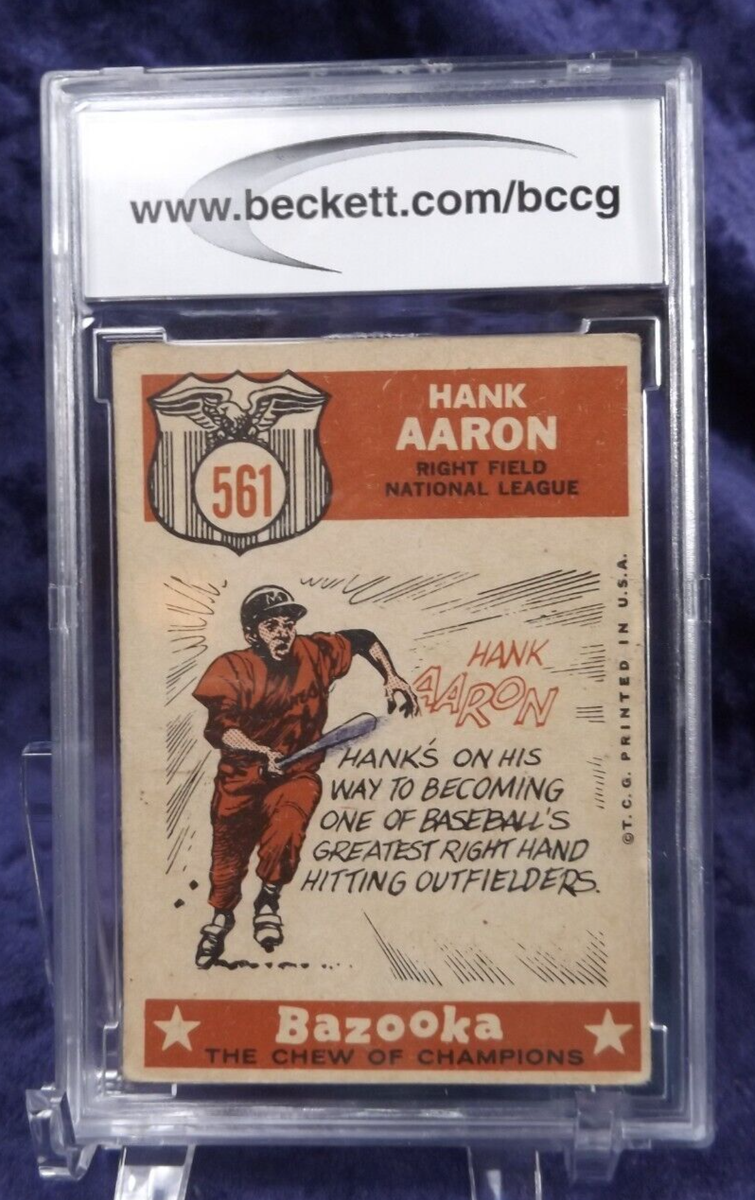 HANK AARON - 1959 Topps #561 - BCCG 6 - Milwaukee Braves | eBay