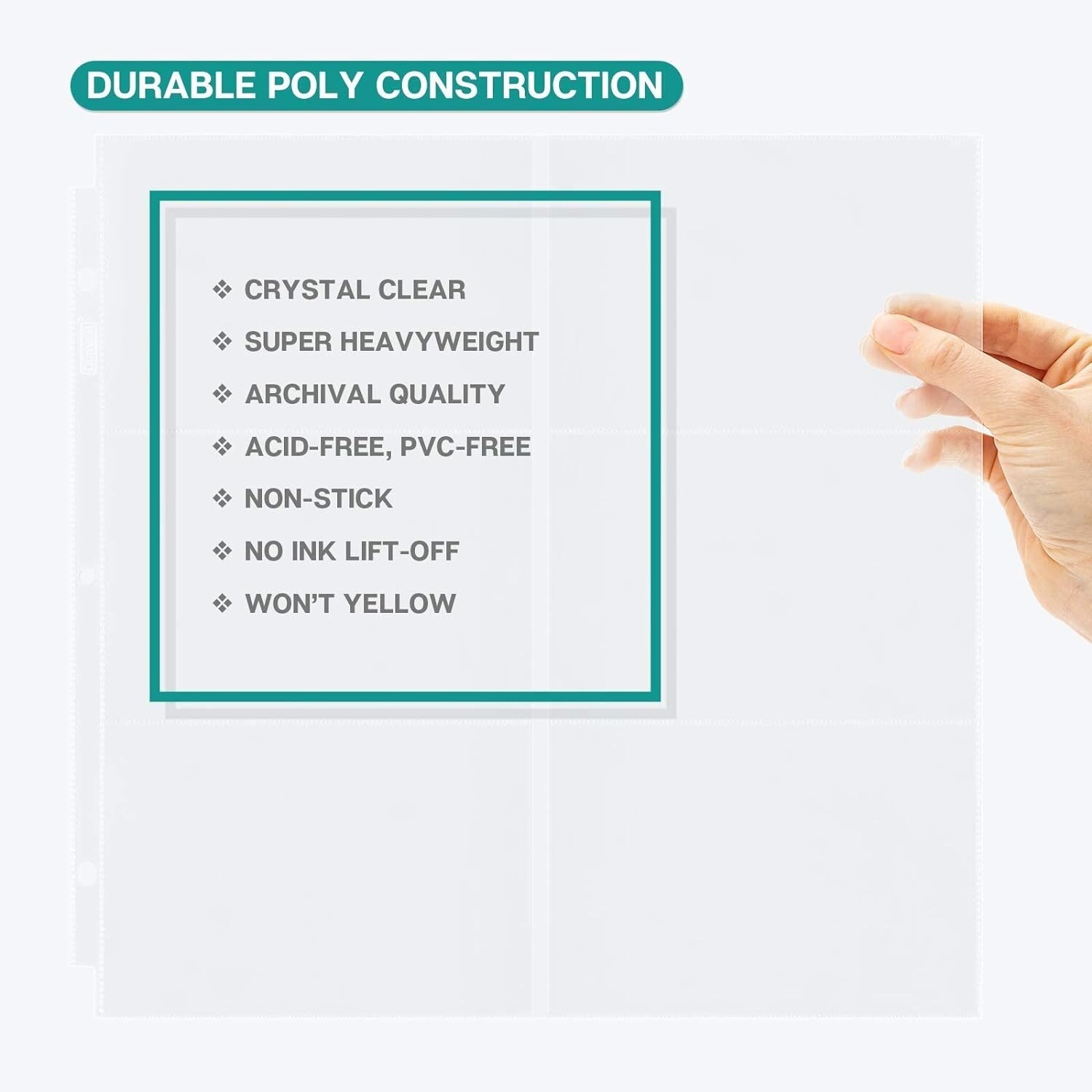 Photo Album Refill Pages 12x12 - 4x6 Landscape, 100 Pack Holds 1200 4x6" Phot...