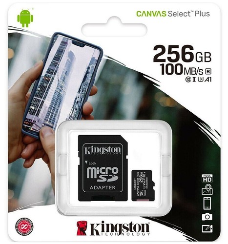 KINGSTON MICRO SD 32GB 64GB 128GB 256GB 512GB 100MB/S MEMORY CARD SDCS2 CLASS 10 - Zdjęcie 6 z 7