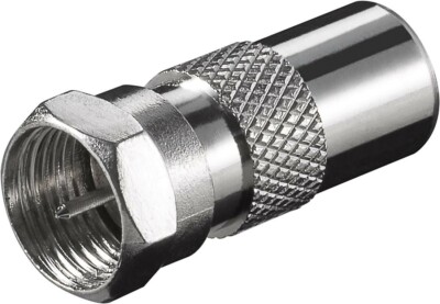 F-Adapter F-Stecker  Koax-Stecker 9,5mm SAT TV Antennenstecker Anschluss 11625