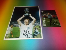 Horst Hrubesch DFB European Champion signed autograph on 20x28 photo + postcard